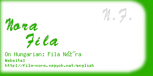 nora fila business card